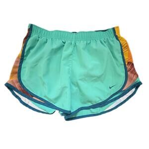NIKE Aqua & Brown Running Shorts - L